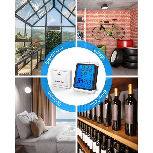 Meter ThermoPro Jumbo + Sensor Wireless Indoor/Outdoor Meter Temp/Humidity Meter ThermoPro Jumbo + Sensor Wireless Indoor/Outdoor Meter Temp/Humidity