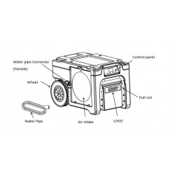 DDC 75 Crawl Space Compact Dehumidifier + pump|Stackable Low Profile 