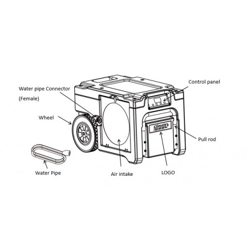 DDC 75 Crawl Space Compact Dehumidifier + pump|Stackable Low Profile 